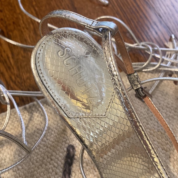 Shutz Silver Strappy Heels - Picture 4 of 5